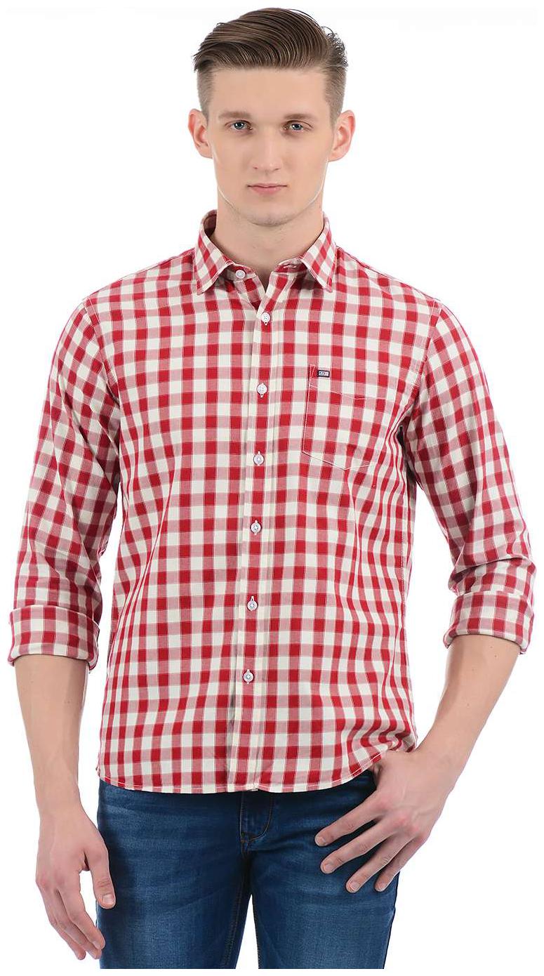 

Arrow Men Red Checked Slim Fit Casual Shirt