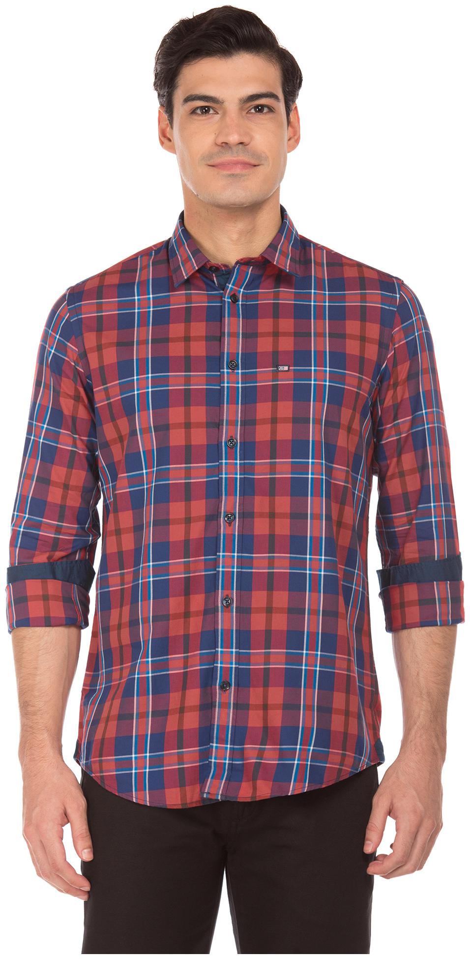 

Arrow Sports Men Blue Checked Slim Fit Casual Shirt