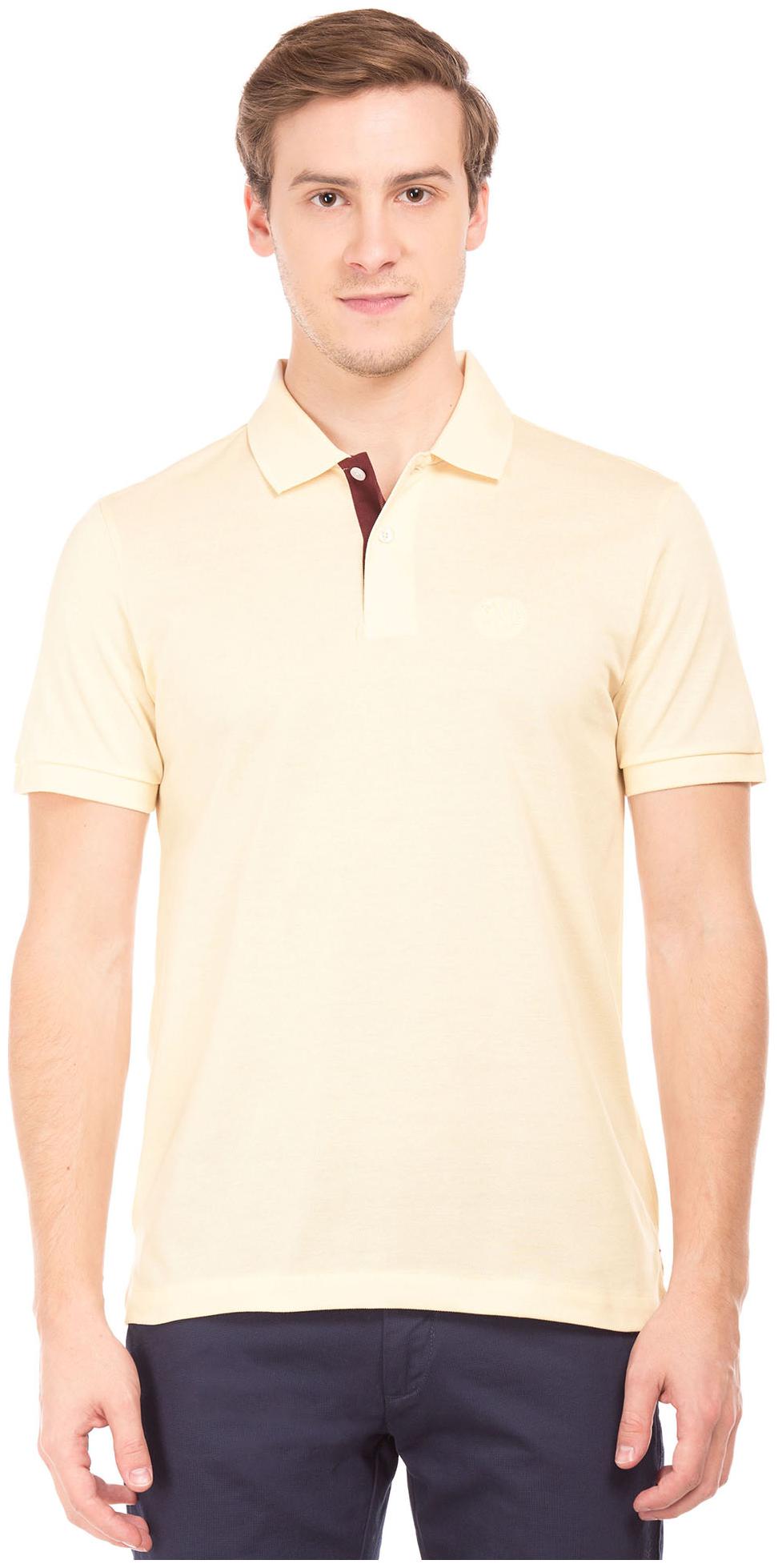 

Arrow Sports Men Beige Regular fit Cotton Polo collar T-Shirt - Pack Of 1