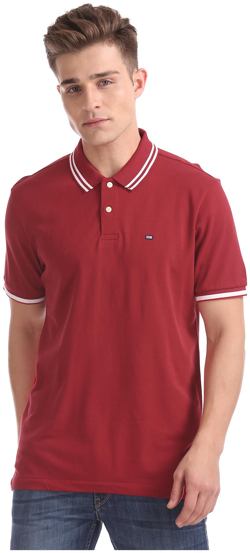 

Arrow Sports Men Red Regular fit Cotton Polo collar T-Shirt - Pack Of 1