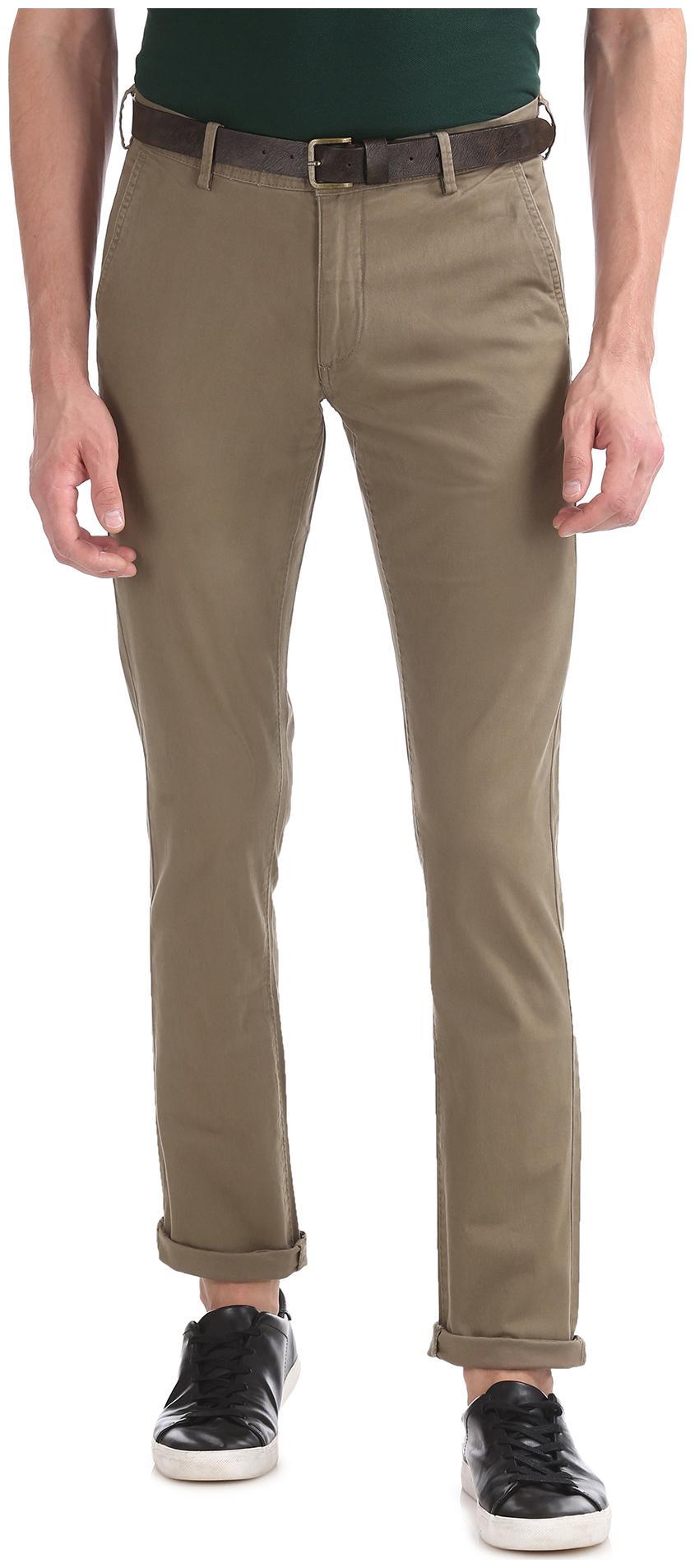 

Arrow Sports Slim Fit Belted Trousers