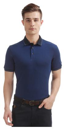 

Arrow Men s Regular Fit Solid T-Shirt - Blue
