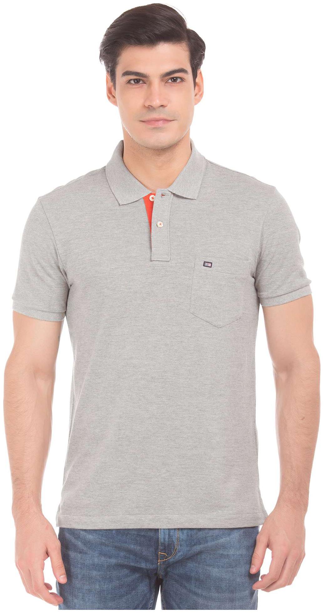 

Arrow Men Grey Regular fit Cotton Polo collar T-Shirt - Pack Of 1