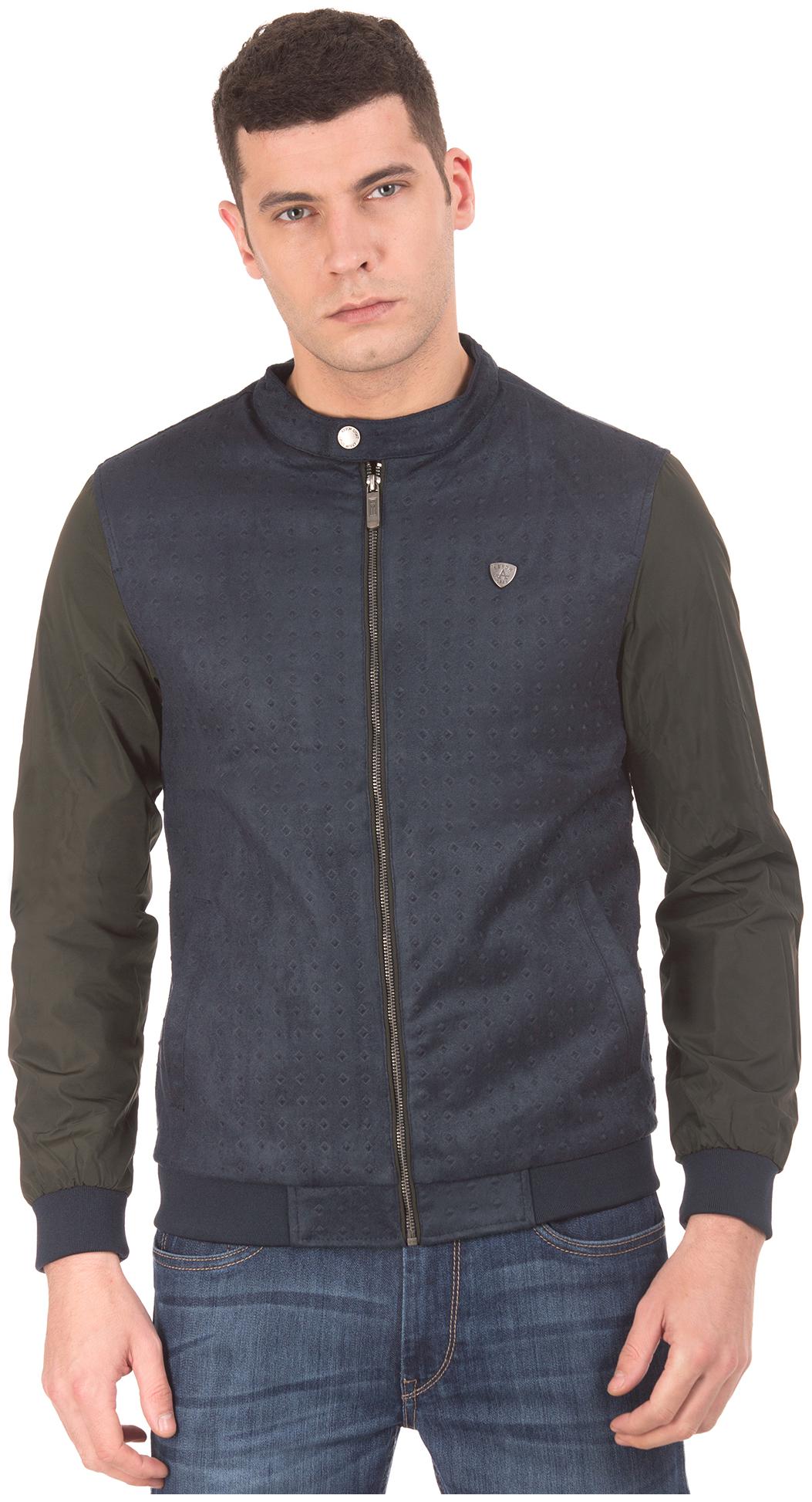 

Arrow Sports Textured Colour Block Bomber Jacket