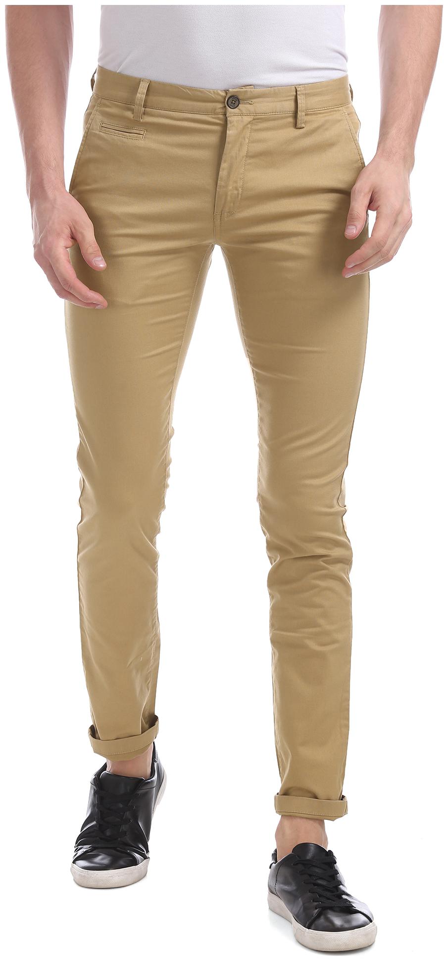 

Arrow Men Brown Solid Slim fit Regular trousers