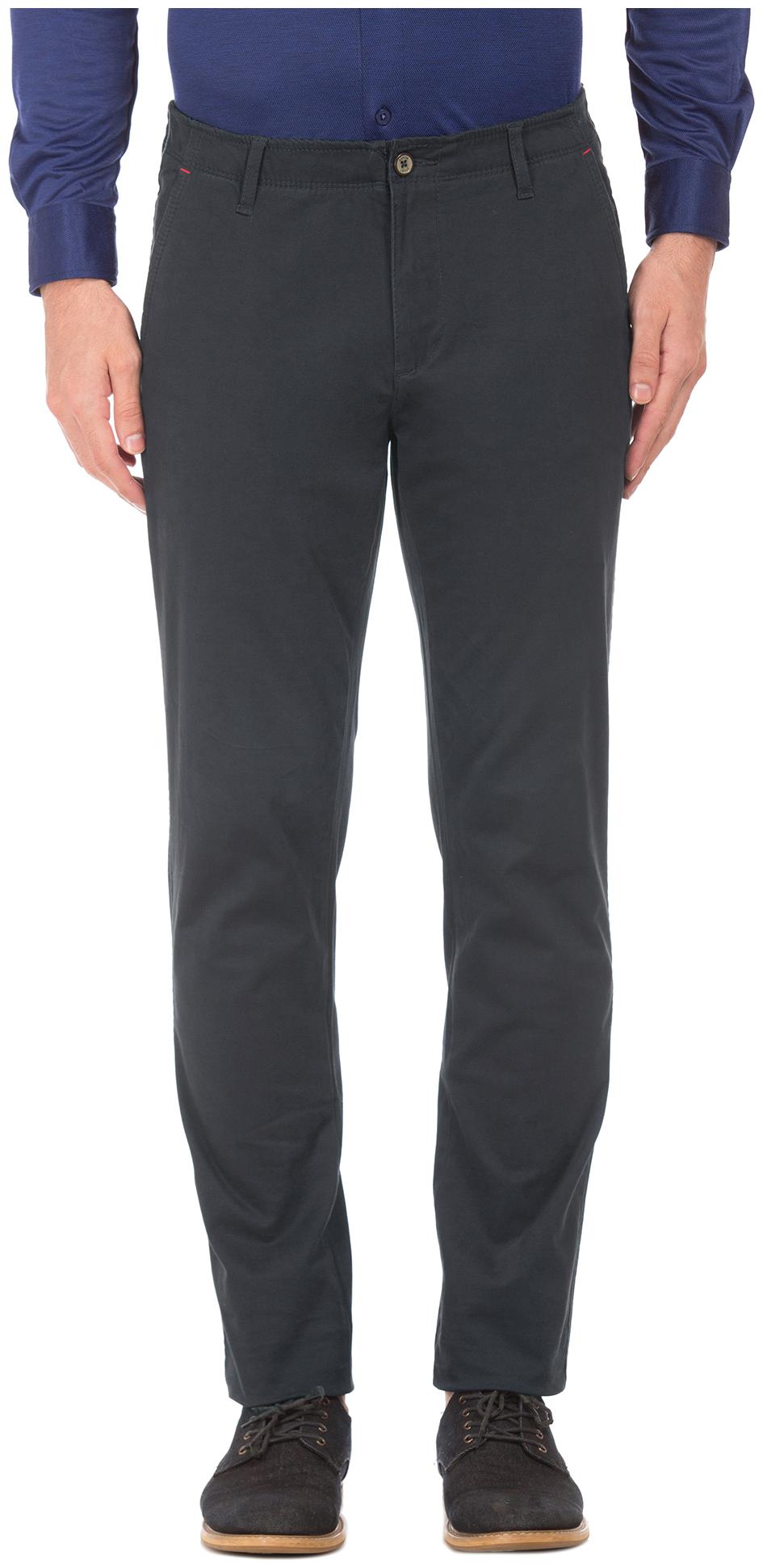 

Arrow Men Blue Solid Slim fit Regular trousers