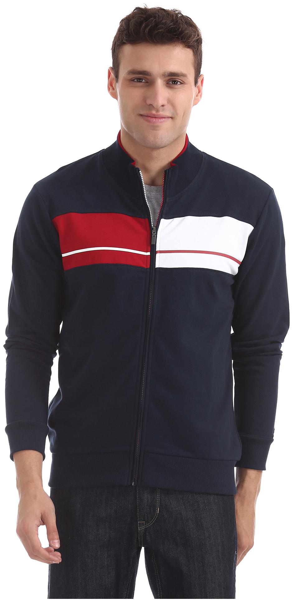 

Arrow Men Blue High neck Sweatshirt