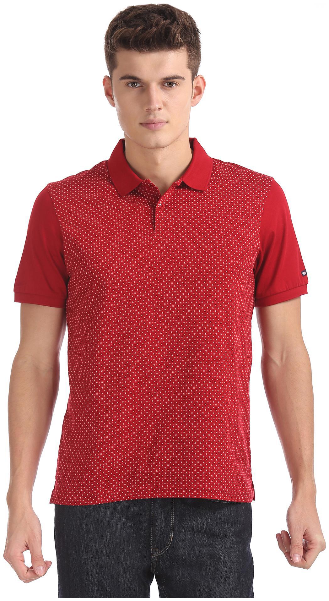 

Arrow Men Red Regular fit Cotton Polo collar T-Shirt - Pack Of 1