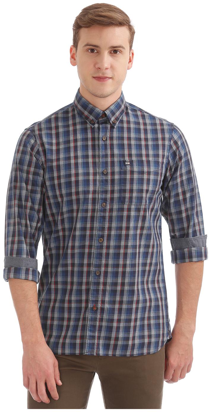 

Arrow Men White Checked Slim Fit Casual Shirt