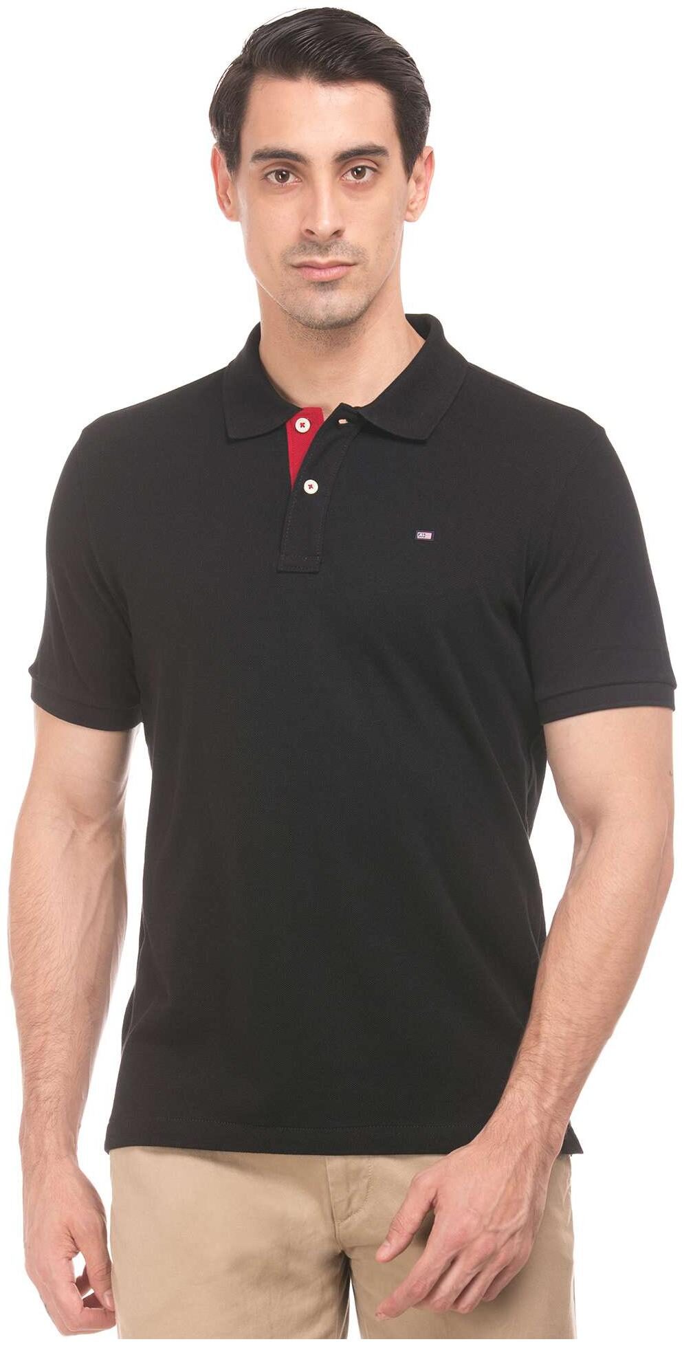 

Arrow Men Black Regular fit Cotton Henley neck T-Shirt - Pack Of 1