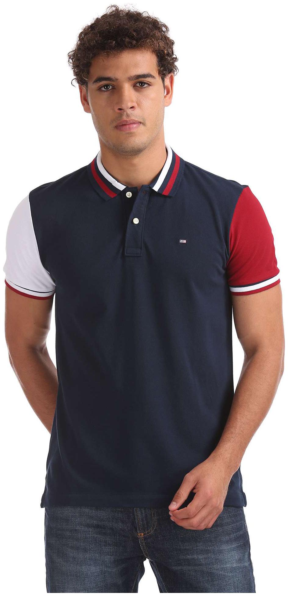 

Arrow Men Blue Regular fit Cotton Polo collar T-Shirt - Pack Of 1