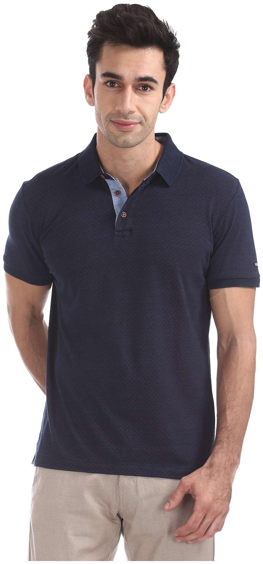 

Arrow Men Blue Regular fit Cotton Polo collar T-Shirt - Pack Of 1