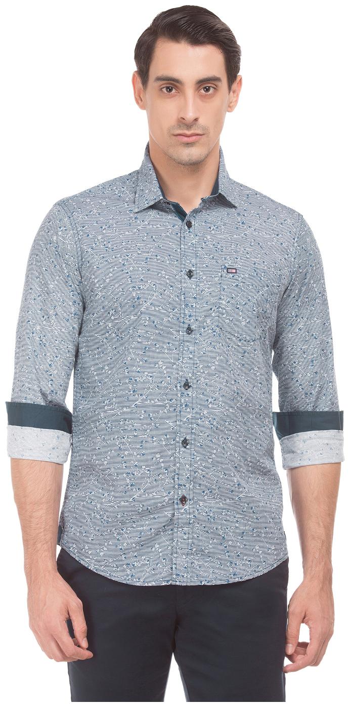 

Arrow Men Blue Printed Regular Fit Casual Shirt