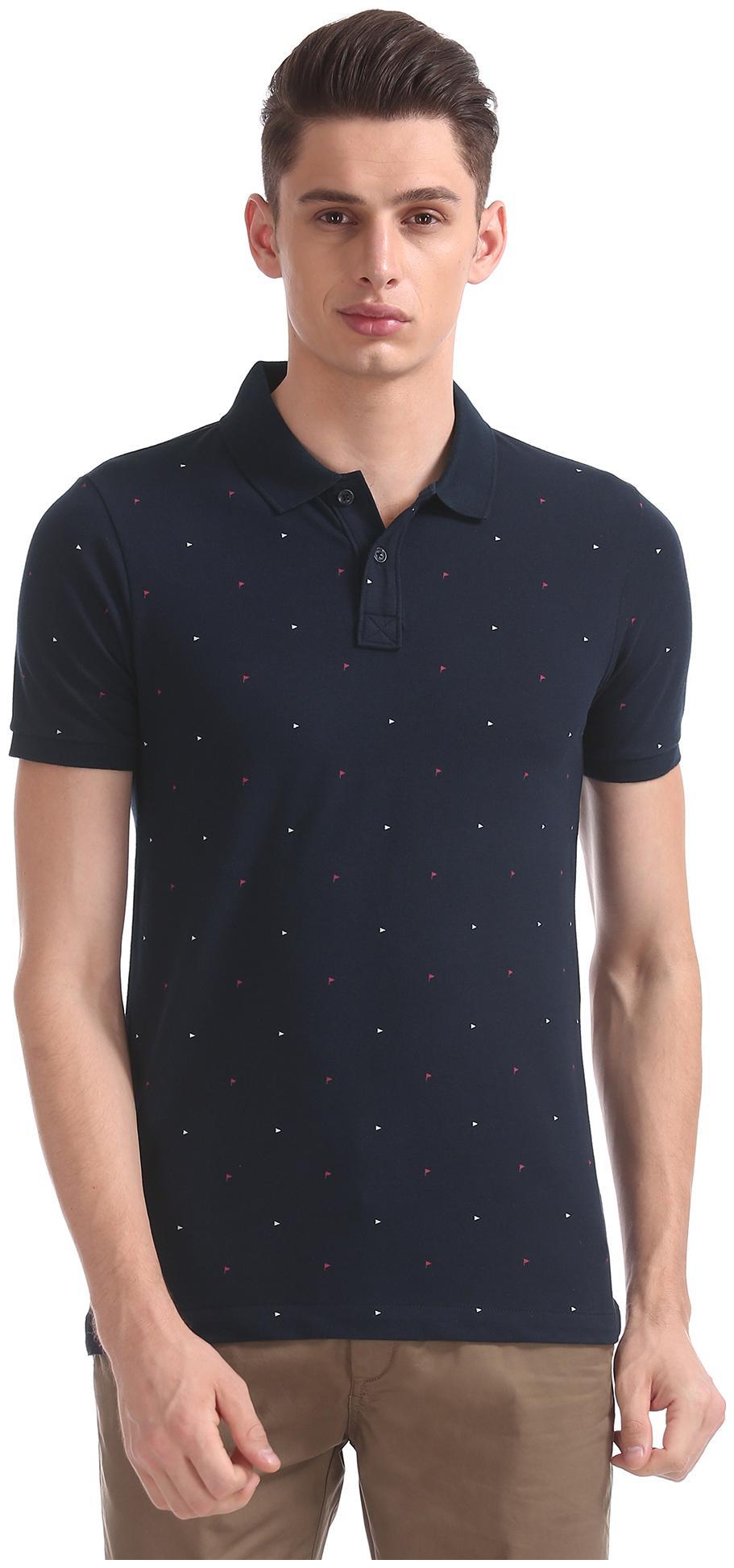 

Arrow Men Blue Regular fit Cotton Polo collar T-Shirt - Pack Of 1
