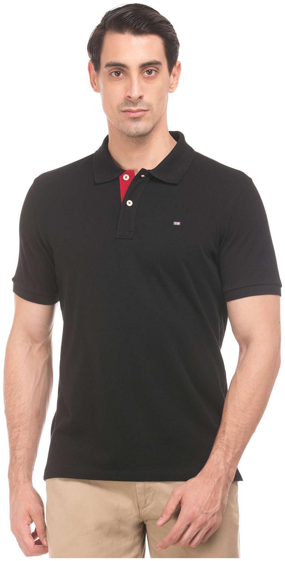 

Arrow Men Black Regular fit Cotton Henley neck T-Shirt - Pack Of 1