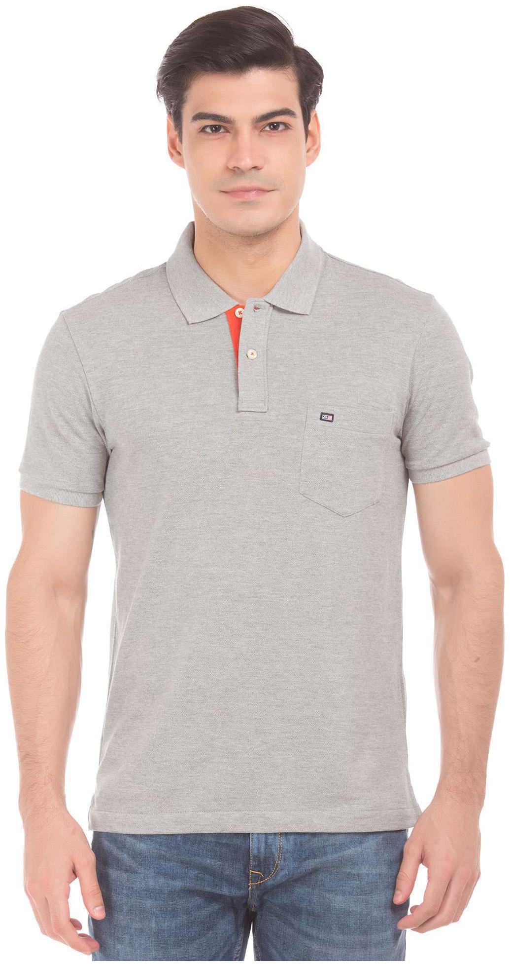 

Arrow Men Grey Regular fit Cotton Polo collar T-Shirt - Pack Of 1
