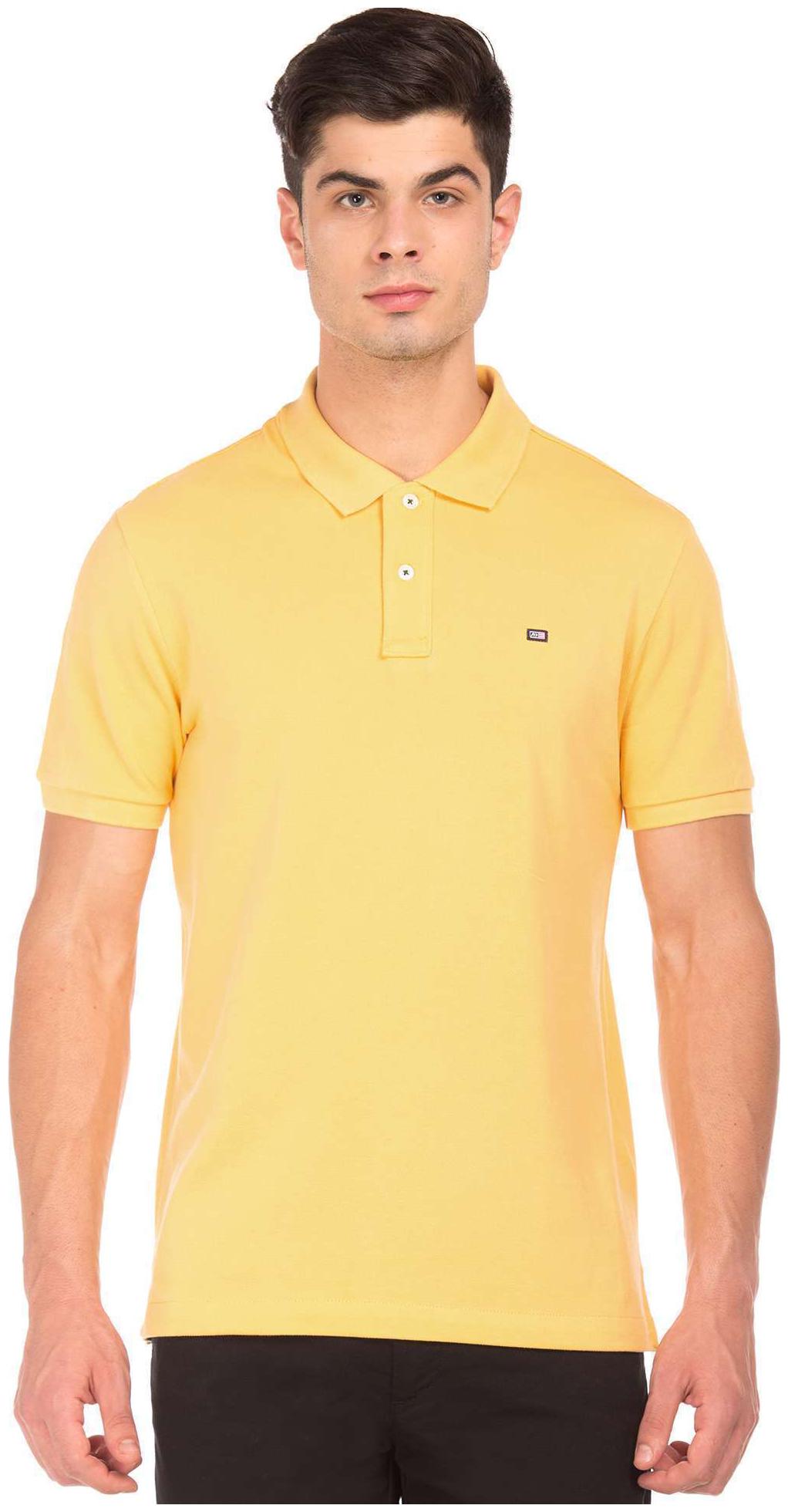 

Arrow Men Yellow Regular fit Cotton Polo collar T-Shirt - Pack Of 1