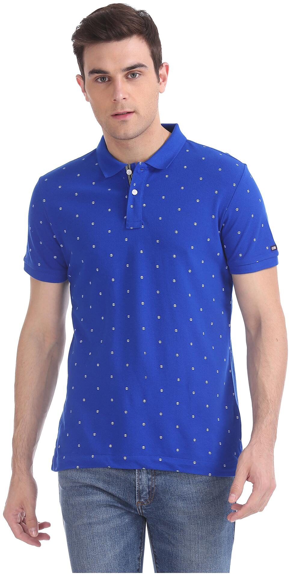 

Arrow Men Blue Regular fit Cotton Polo collar T-Shirt - Pack Of 1