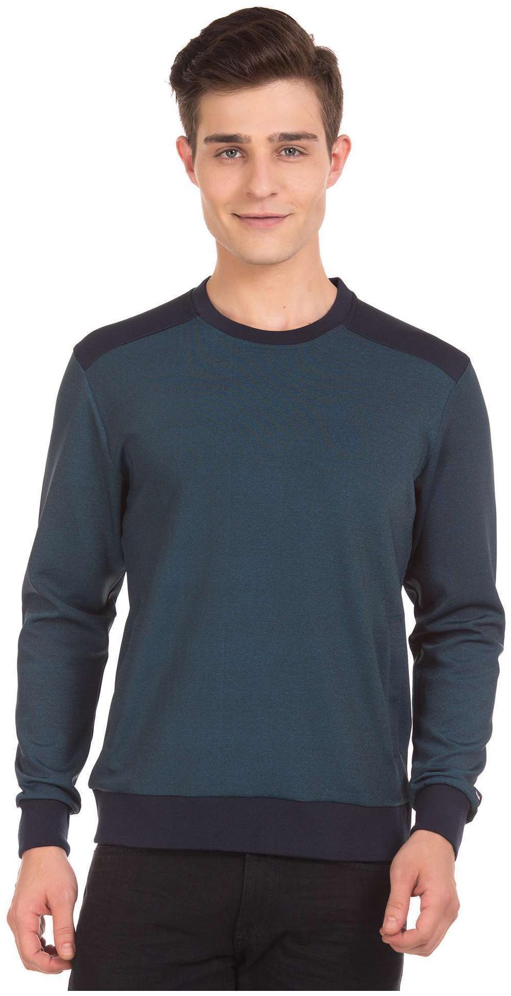 

Arrow Sports Green Polyester Colour Block Sun Control Sweatshirt