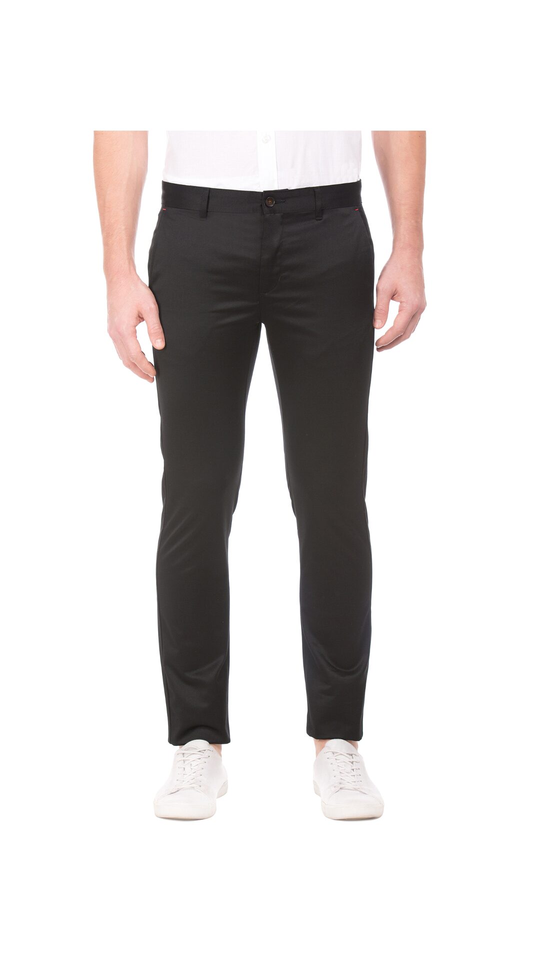 

Arrow Men Black Solid Slim fit Regular trousers