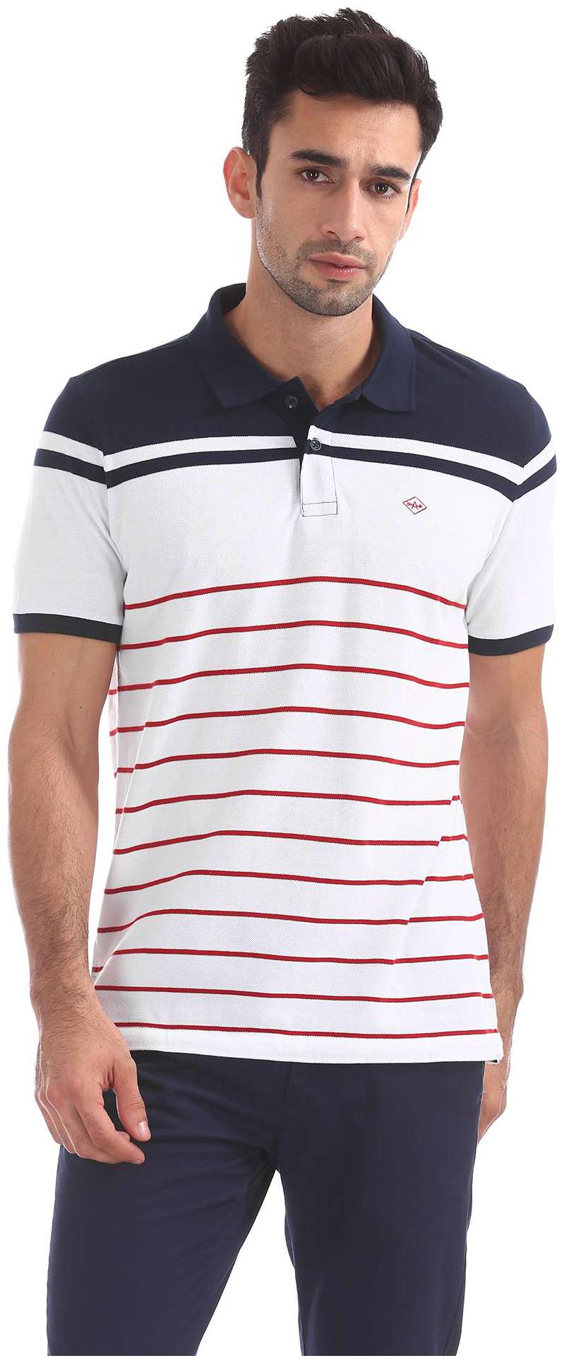 

Arrow Men White Regular fit Cotton Polo collar T-Shirt - Pack Of 1