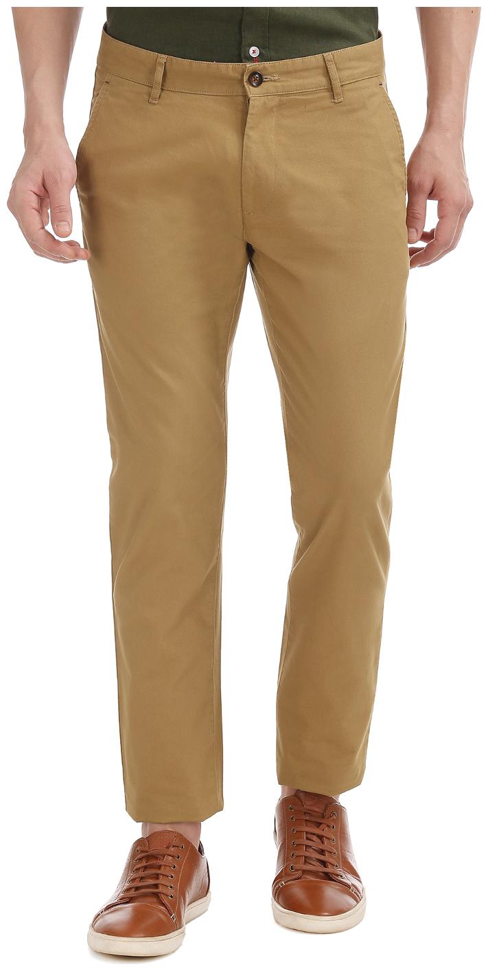 

Arrow Men Brown Solid Slim fit Regular trousers