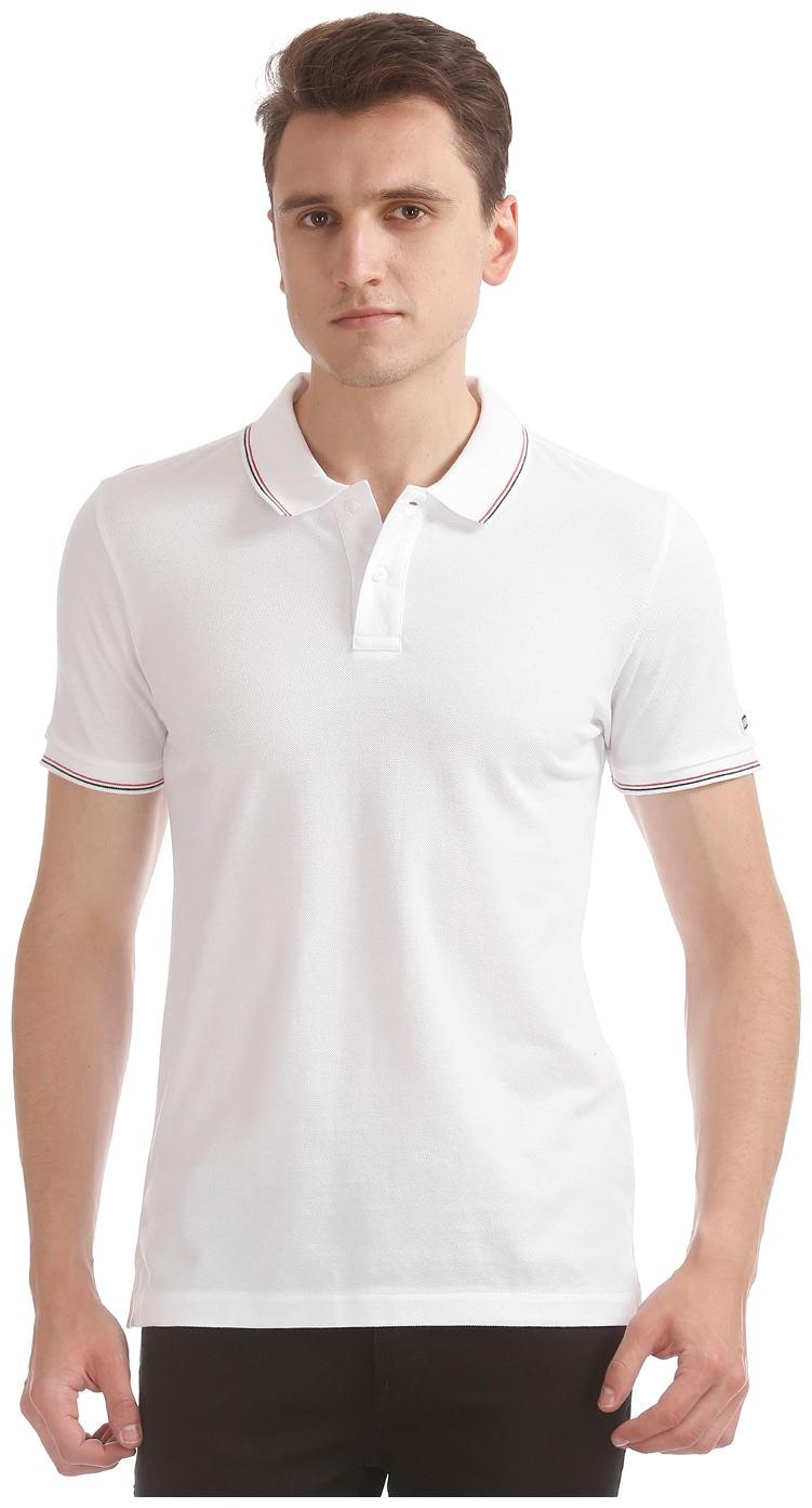 

Arrow Men White Regular fit Cotton Polo collar T-Shirt - Pack Of 1
