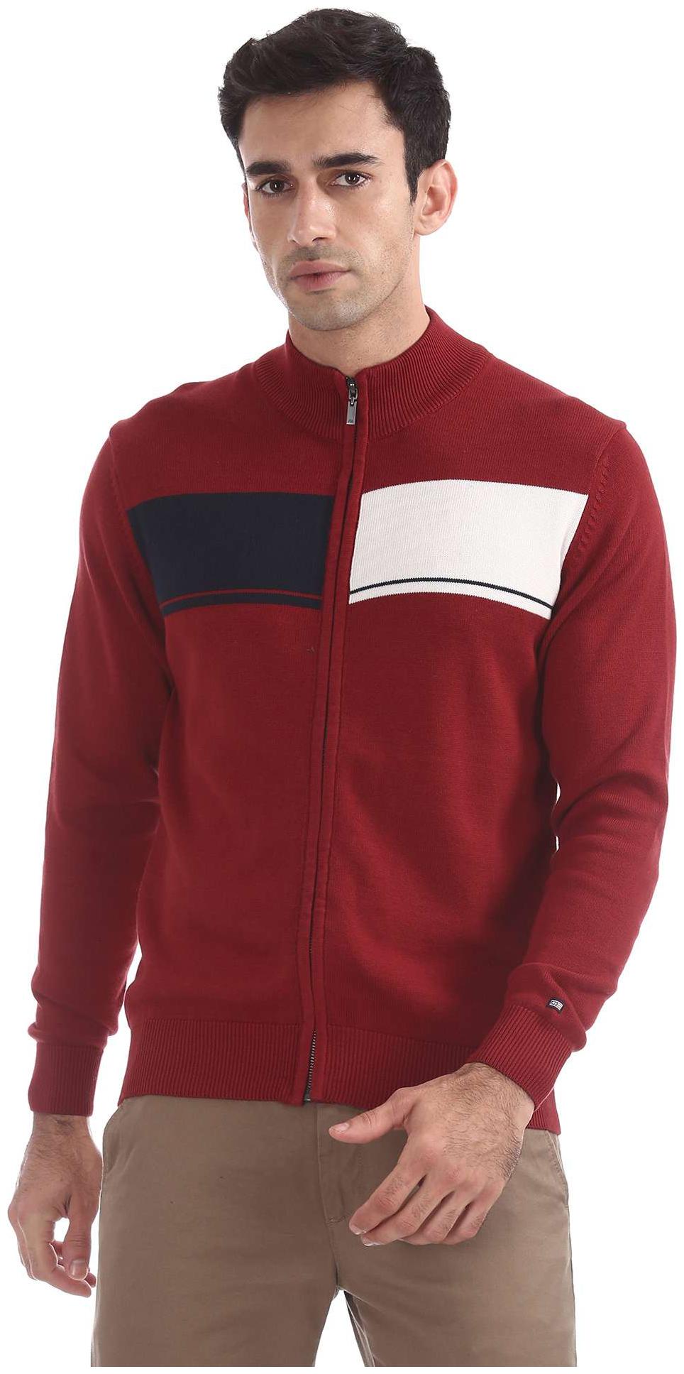 

Arrow Men Red High neck Pullover