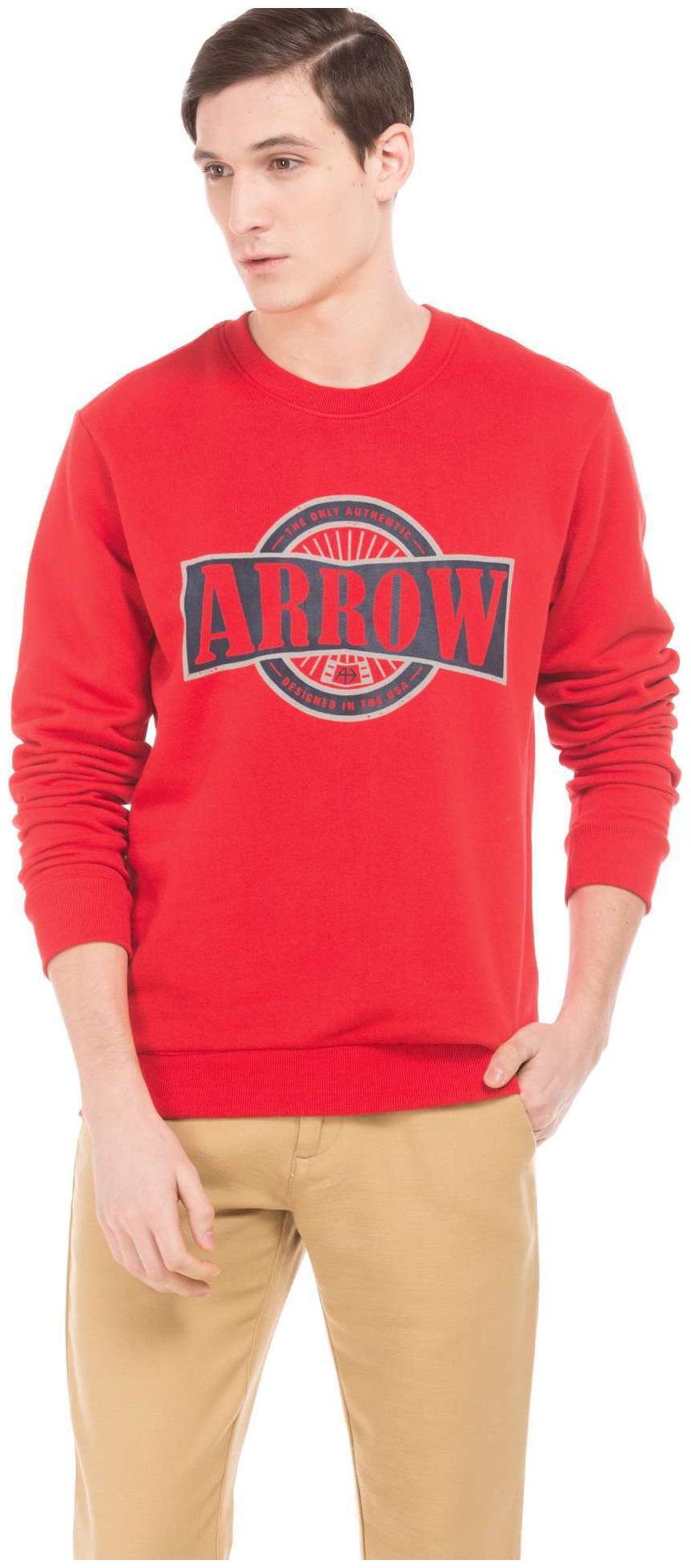 

Arrow Sports Red Printed Front Regular Fit Sweatshirt