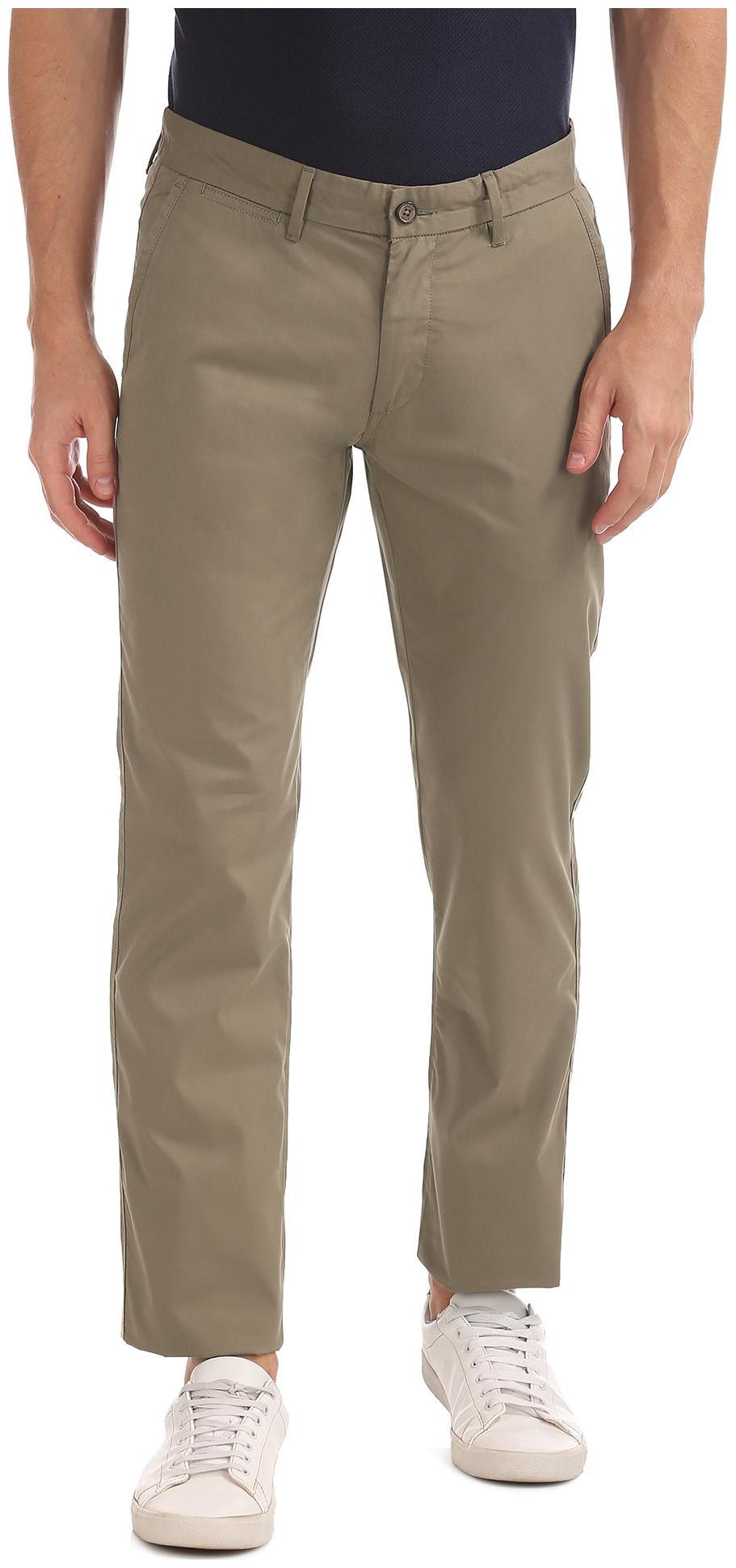 

Arrow Sports Slim Fit Solid Trousers