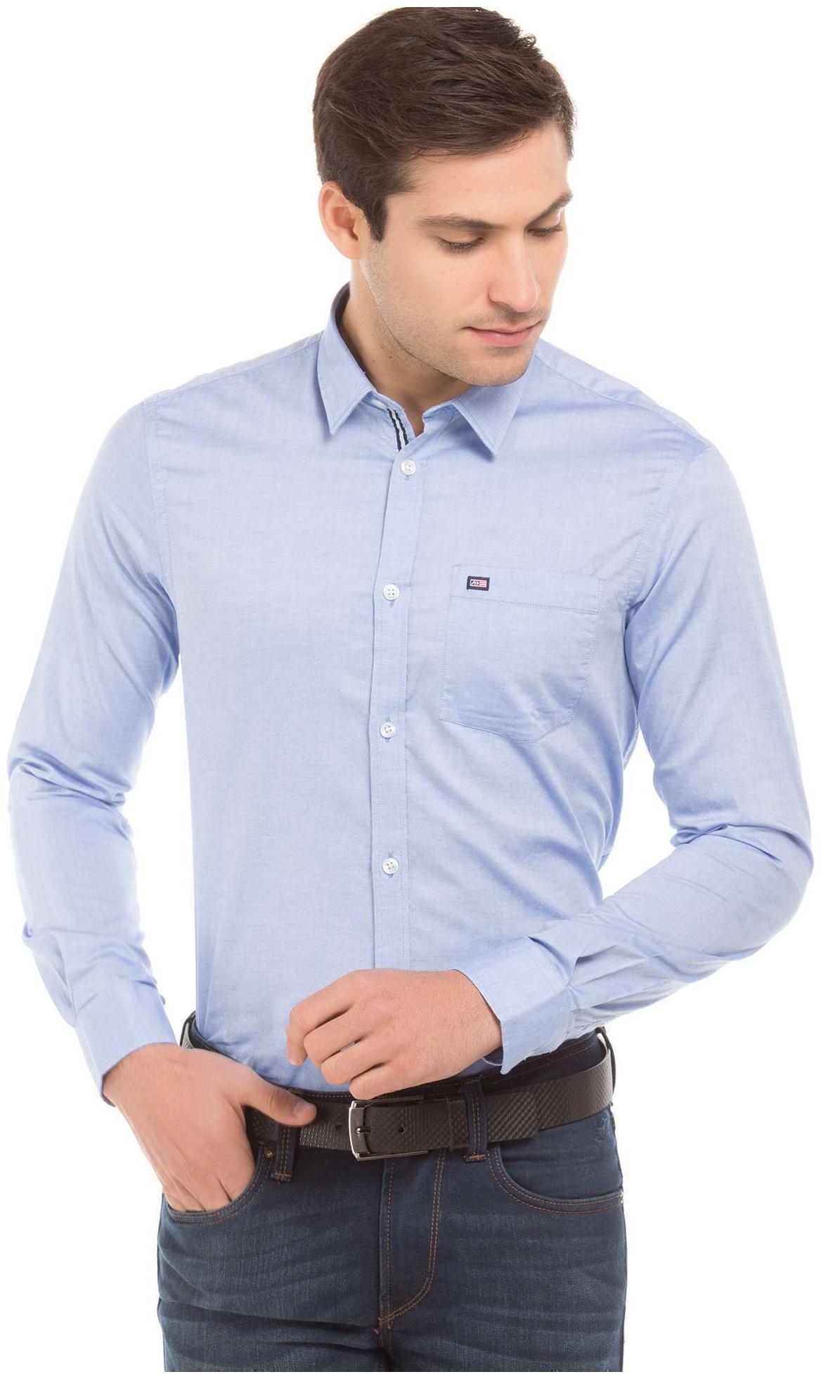 

Arrow Men Blue Solid Slim Fit Casual Shirt