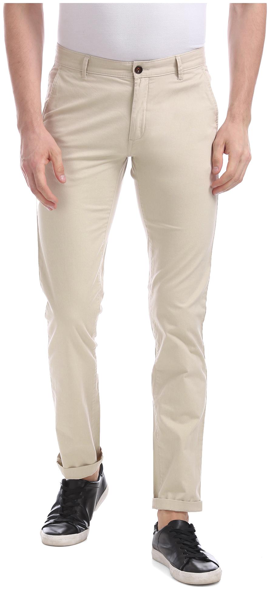 

Arrow Men Solid Slim Fit Formal Trouser - Beige