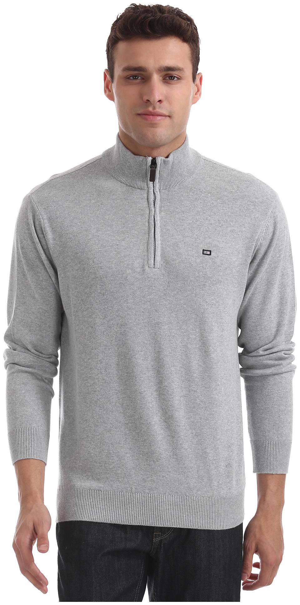 

Arrow Men Grey High neck Pullover