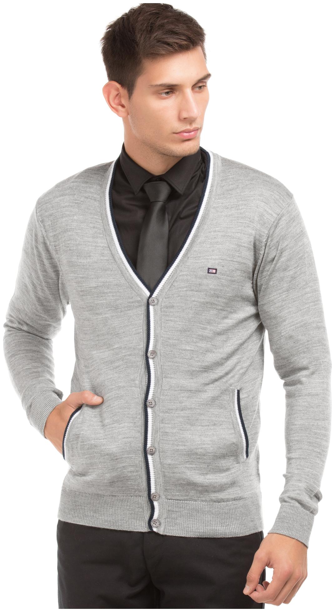 

Arrow Men Grey V neck Cardigan