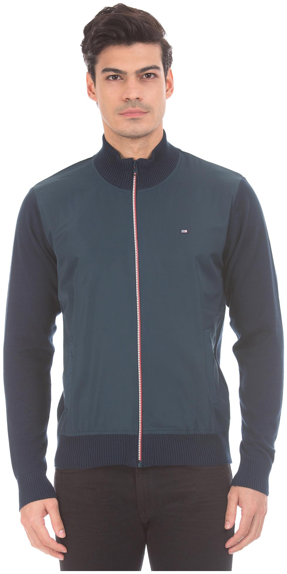 

Arrow Men Blue Solid Bomber jacket
