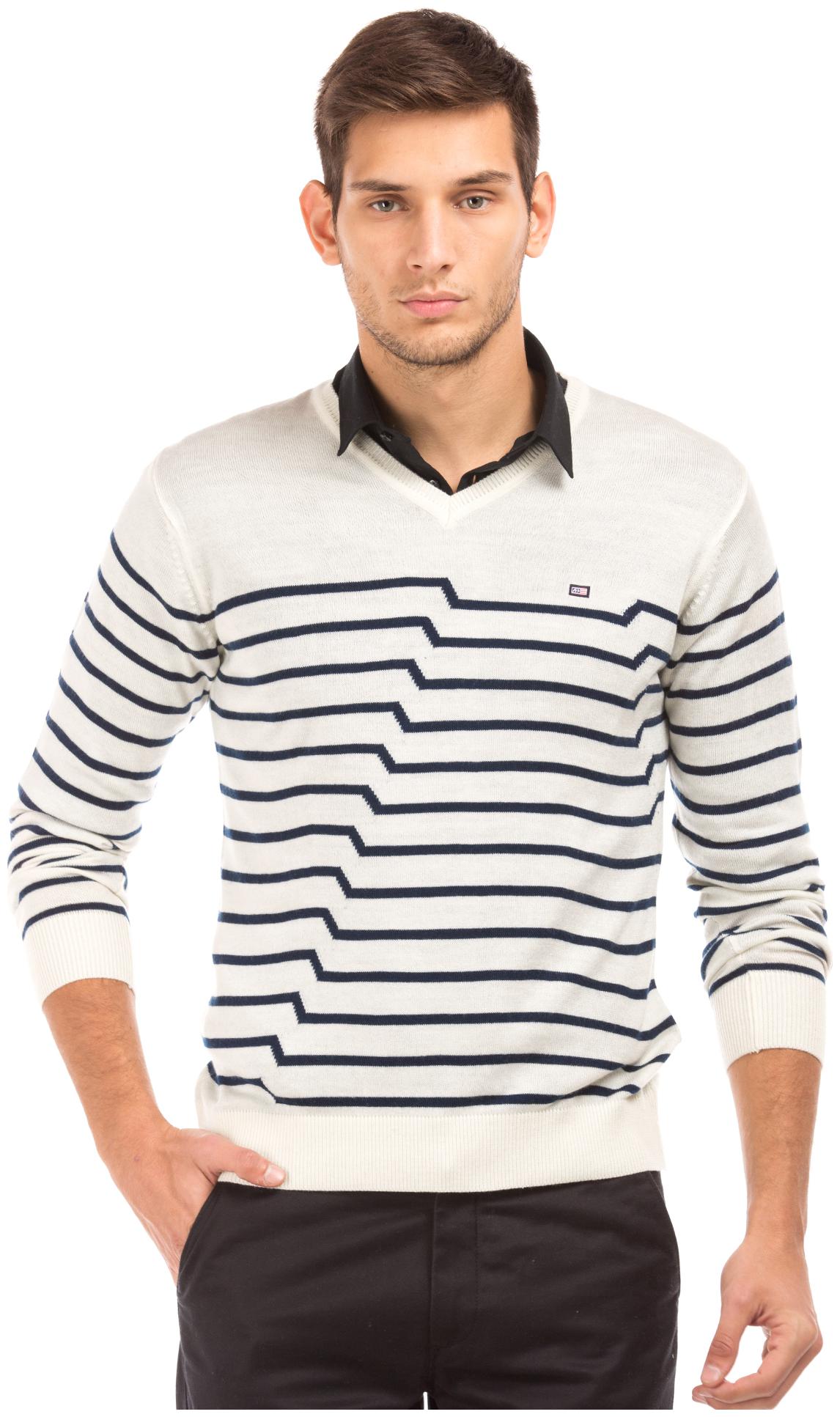 

Arrow Men White V neck Pullover