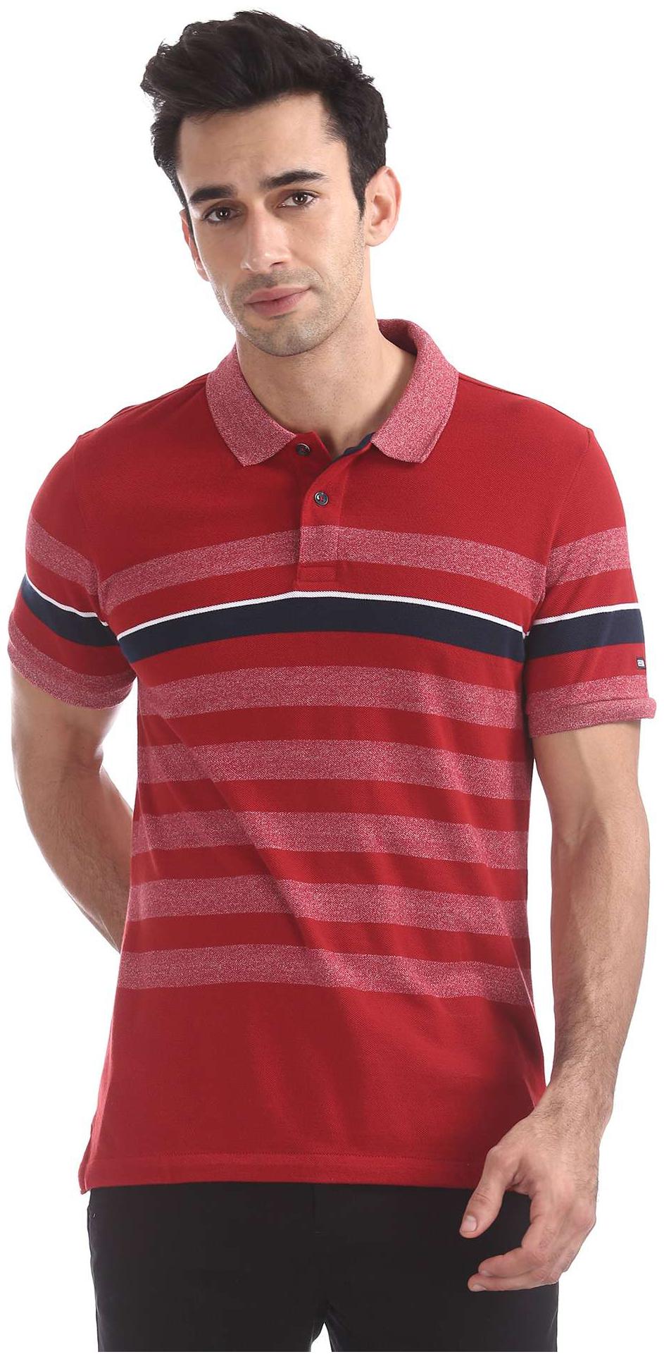 

Arrow Men Red Regular fit Cotton Polo collar T-Shirt - Pack Of 1
