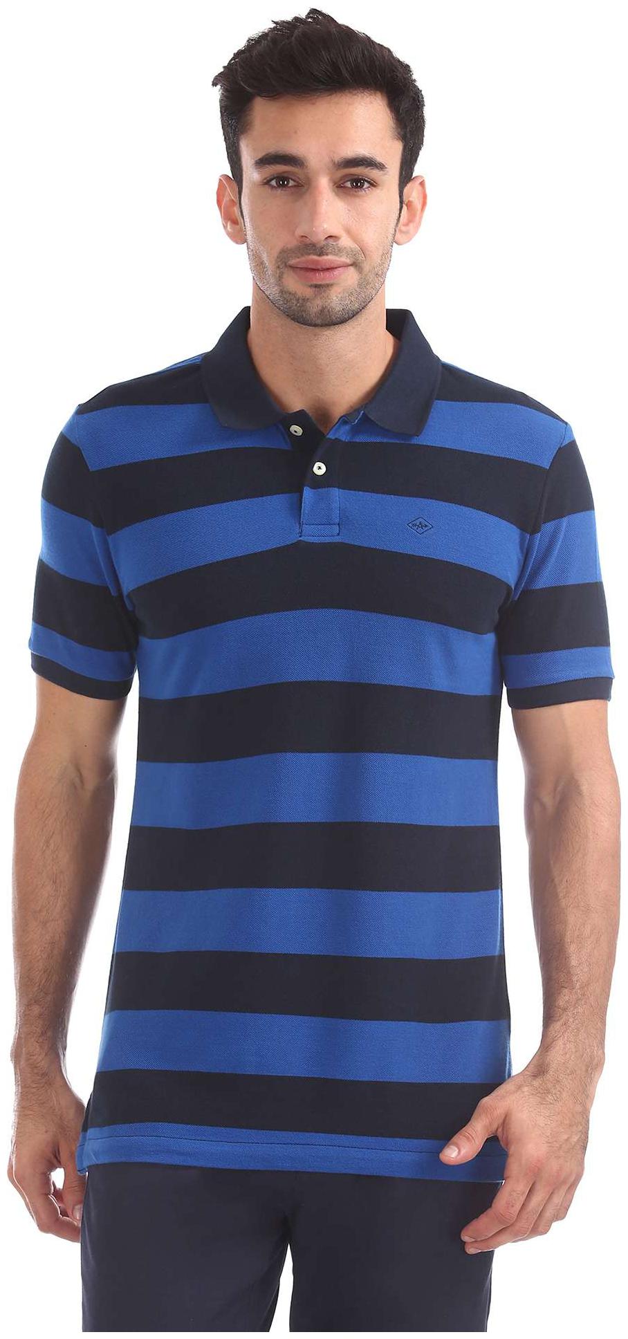 

Arrow Men Blue Regular fit Cotton Polo collar T-Shirt - Pack Of 1