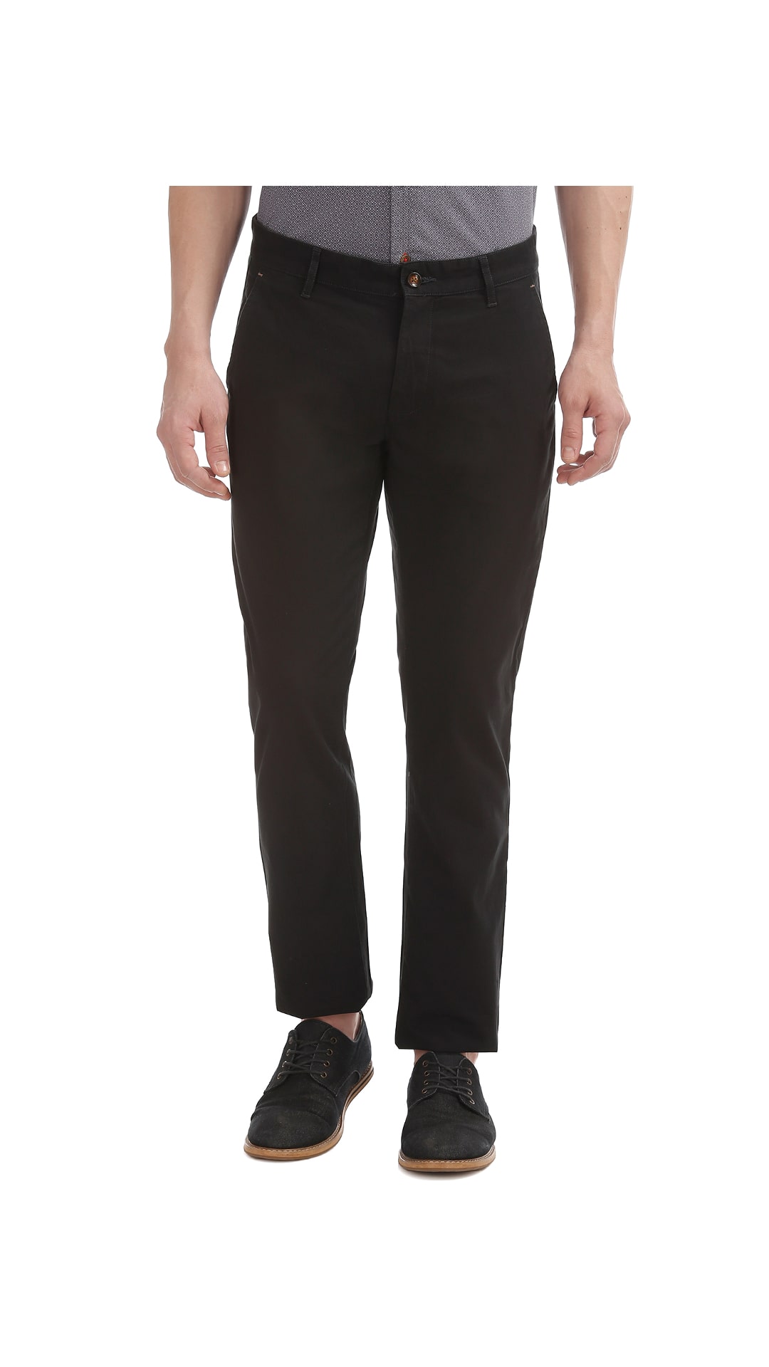 

Arrow Men Blue Solid Slim fit Regular trousers