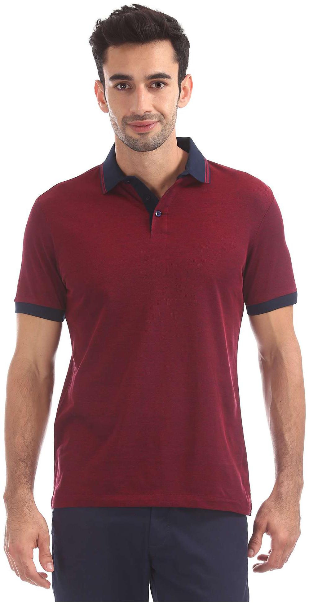 

Arrow Men Maroon Regular fit Cotton Polo collar T-Shirt - Pack Of 1