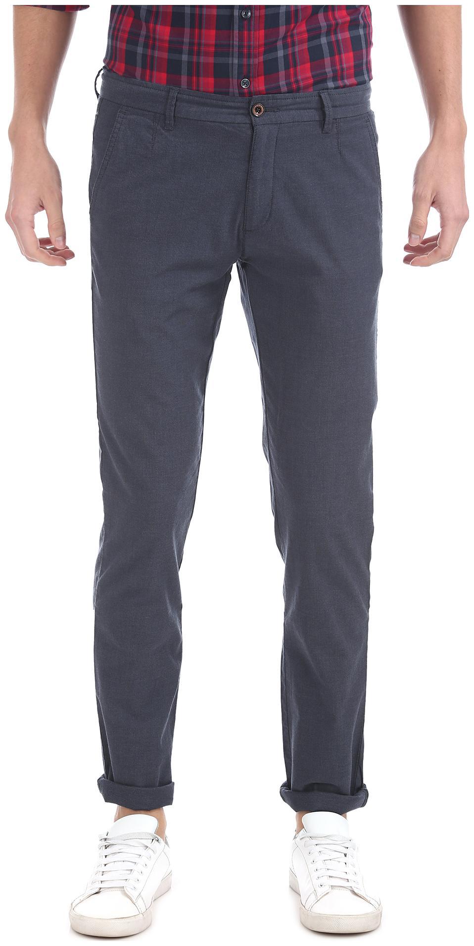 

Arrow Sports Slim Fit Solid Trousers