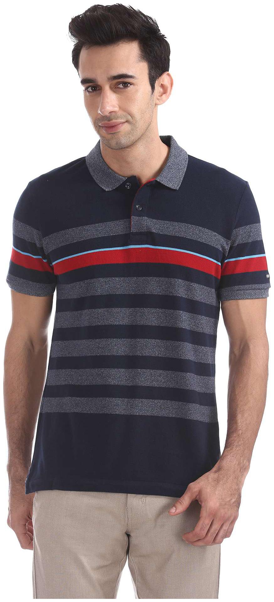 

Arrow Men Blue Regular fit Cotton Polo collar T-Shirt - Pack Of 1