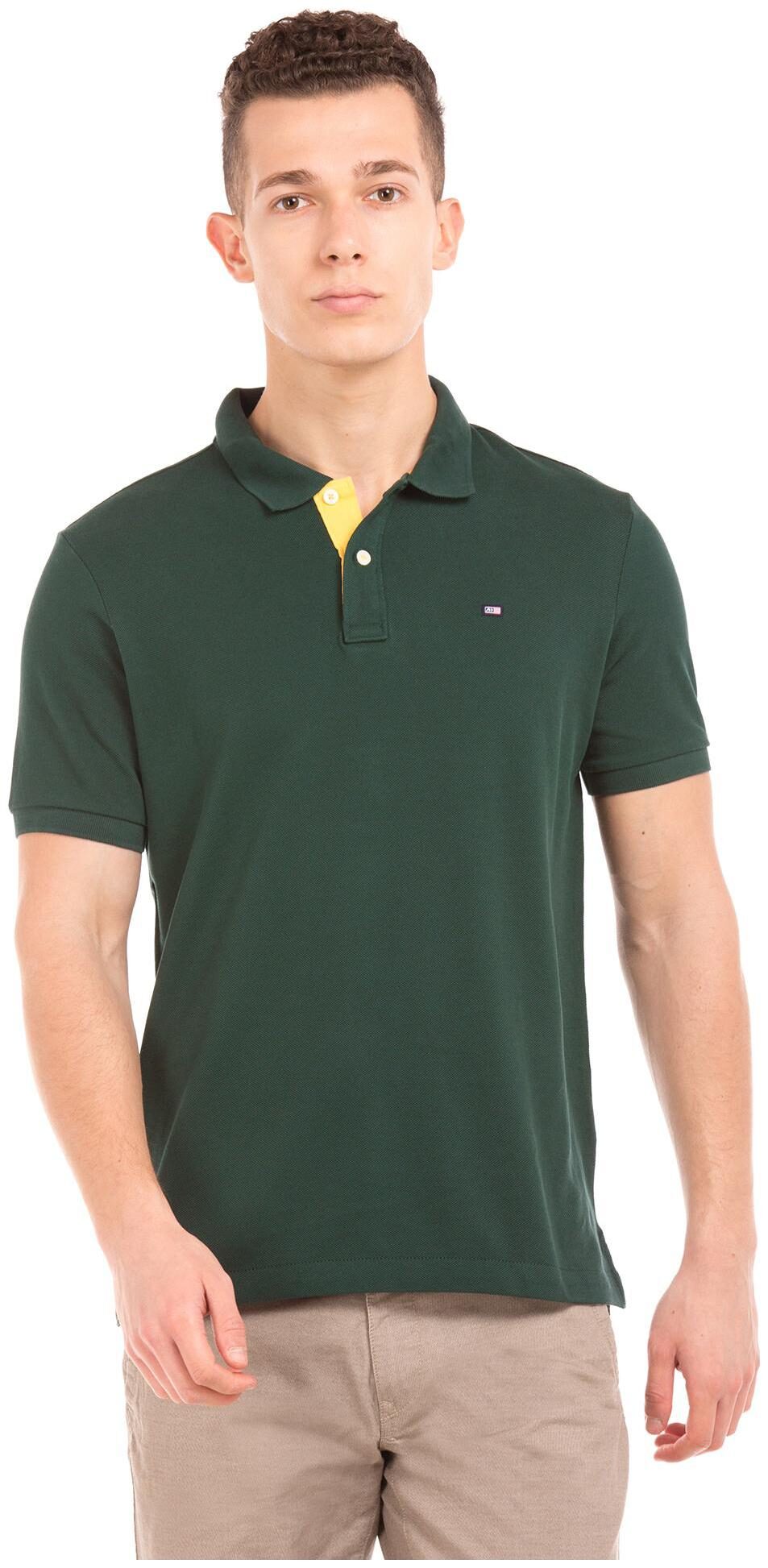 

Arrow Men Green Regular fit Cotton Polo collar T-Shirt - Pack Of 1