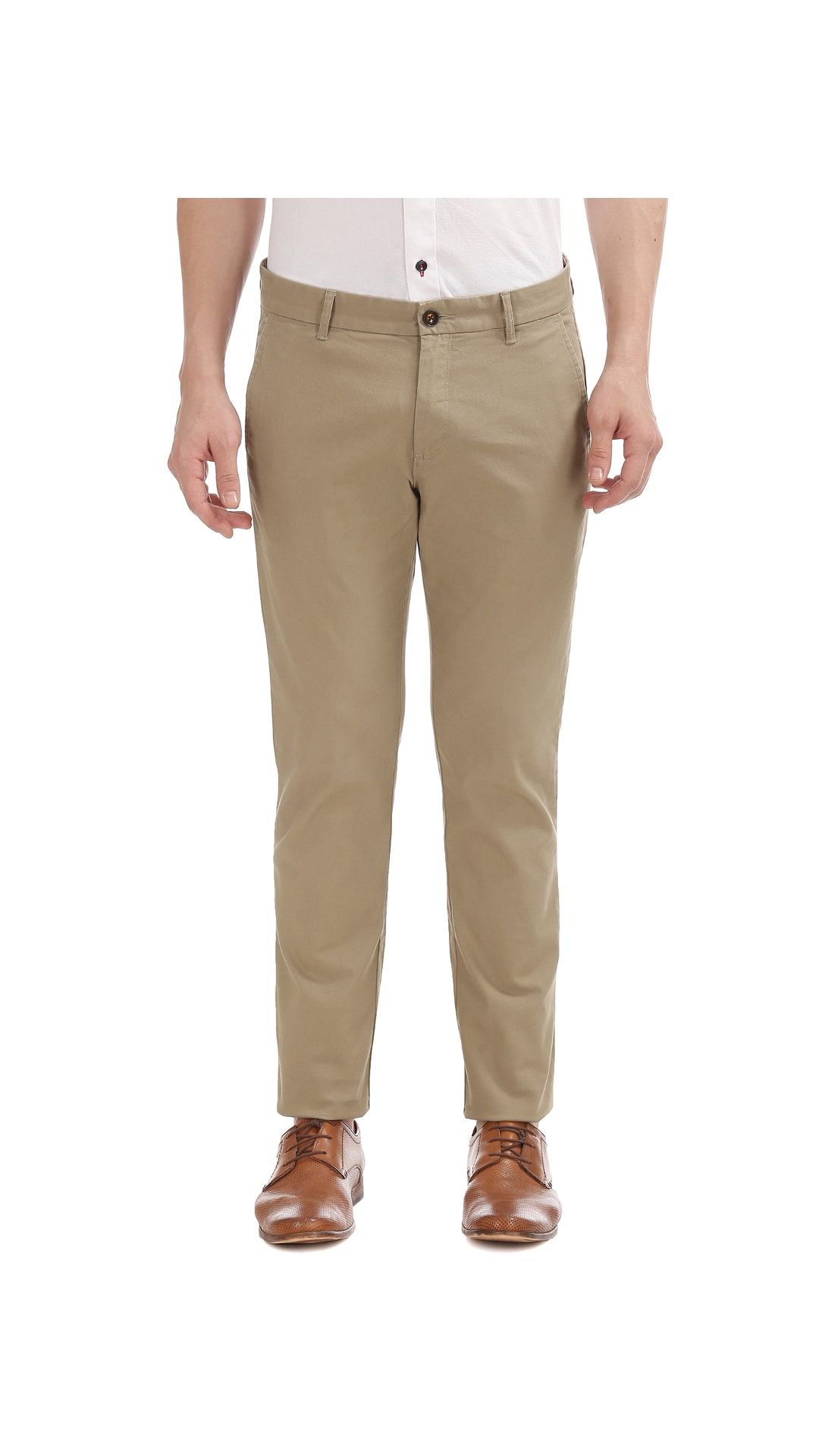 

Arrow Men Brown Solid Slim fit Regular trousers