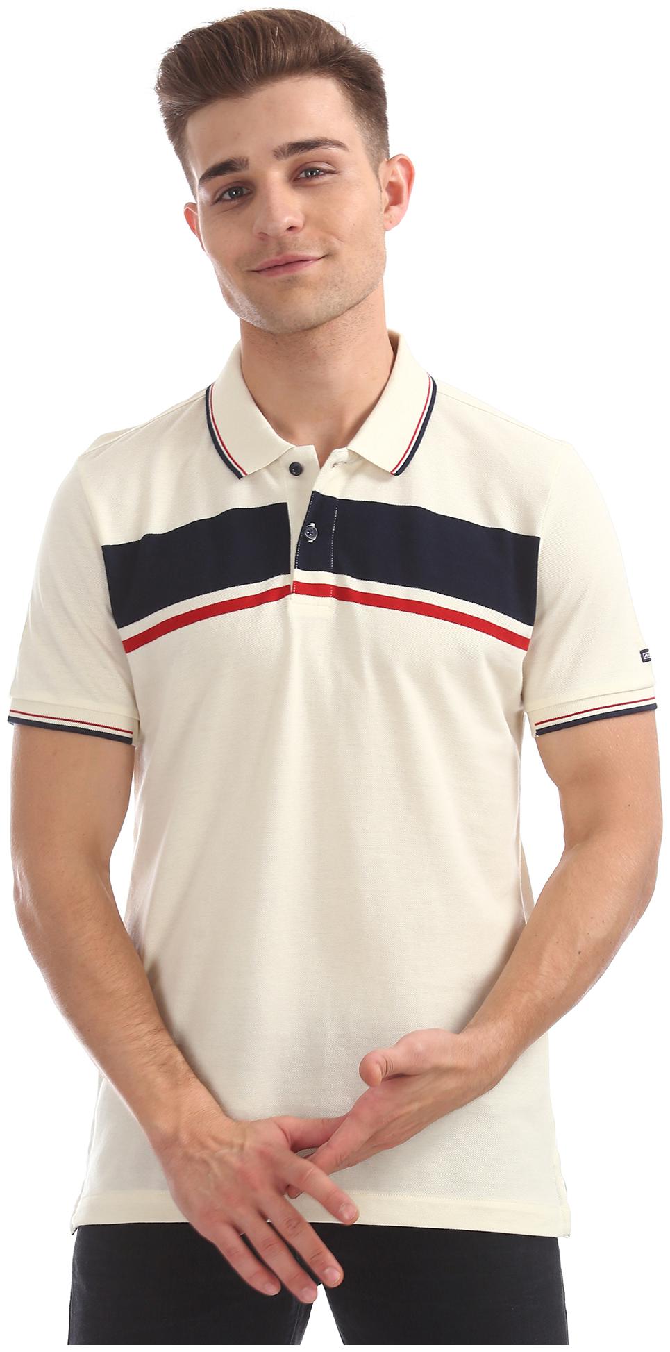 

Arrow Men Cream Regular fit Cotton Polo collar T-Shirt - Pack Of 1