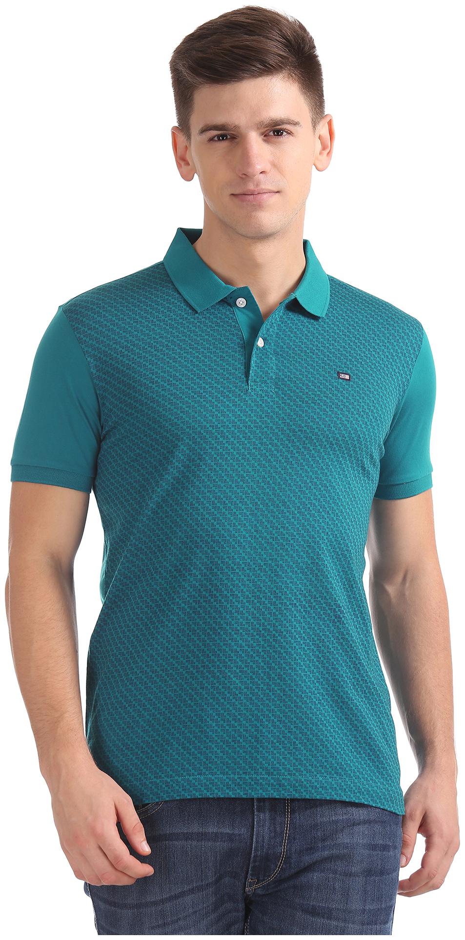 

Arrow Men Blue Regular fit Cotton Polo collar T-Shirt - Pack Of 1