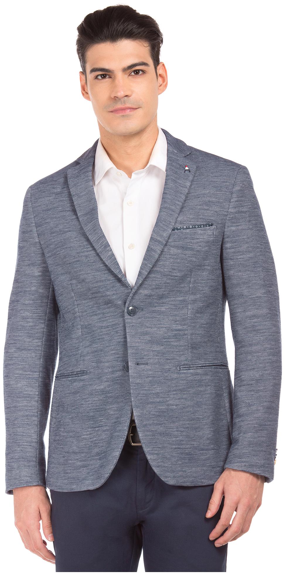 

Arrow Men Blue Solid Slim fit Single Breasted Blazer