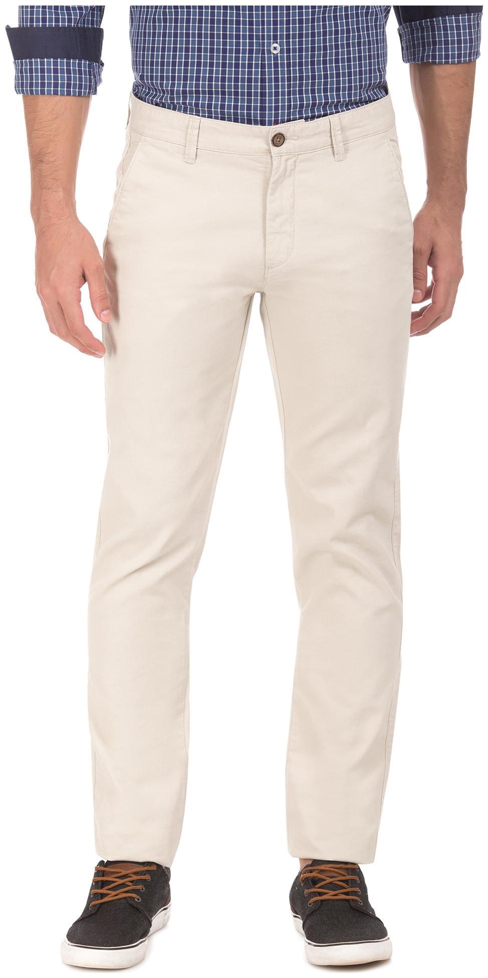 

Arrow Sports Textured Slim Fit Trousers