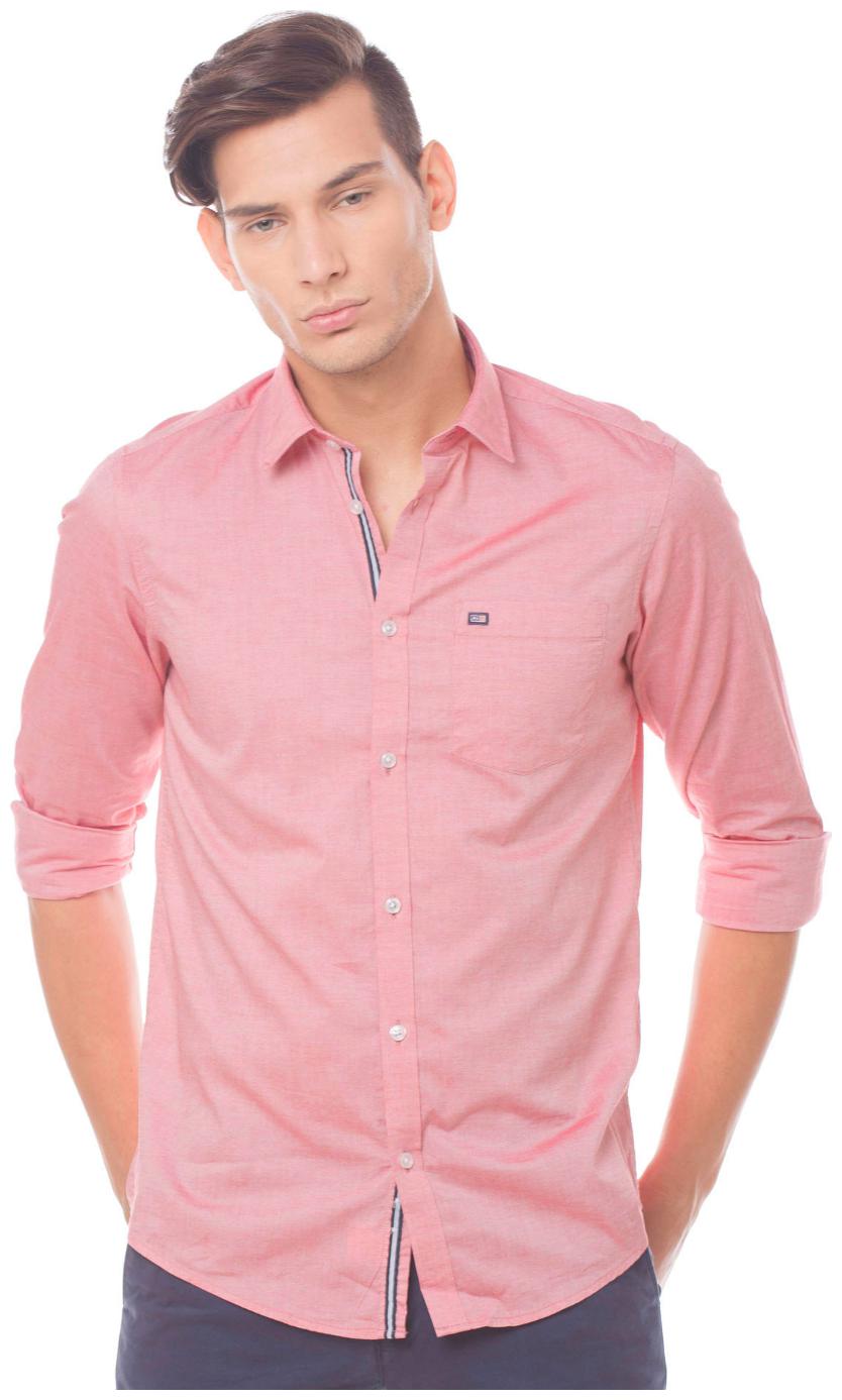 

Arrow Men Pink Solid Regular Fit Casual Shirt