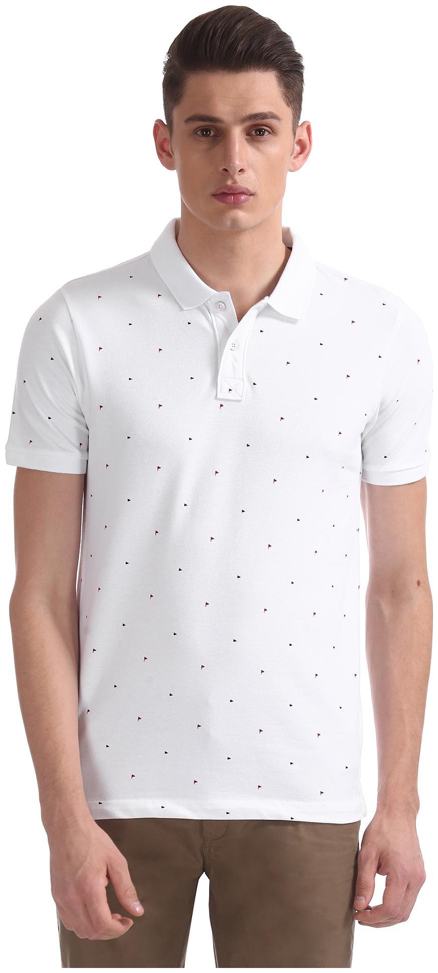 

Arrow Men White Regular fit Cotton Polo collar T-Shirt - Pack Of 1